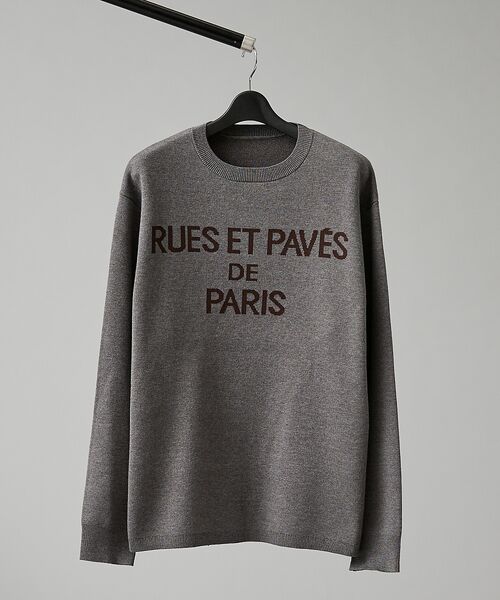 ABAHOUSE / アバハウス ニット・セーター | ジャガードロゴニット プルオーバー / オーバーサイズ / LE TRIO AB | 詳細17