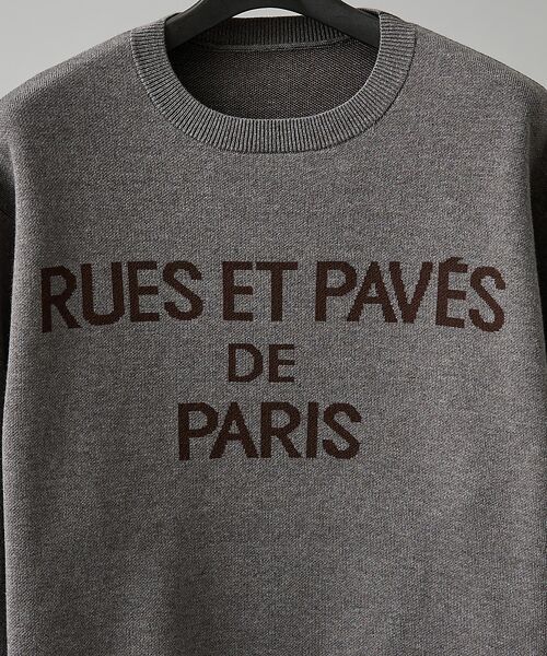 ABAHOUSE / アバハウス ニット・セーター | ジャガードロゴニット プルオーバー / オーバーサイズ / LE TRIO AB | 詳細18