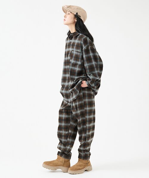 ABAHOUSE / アバハウス シャツ・ブラウス | 【Revo.レボ】 オンブレーチェックシャツ/ルーズフィット /セットアップ/ユ | 詳細25