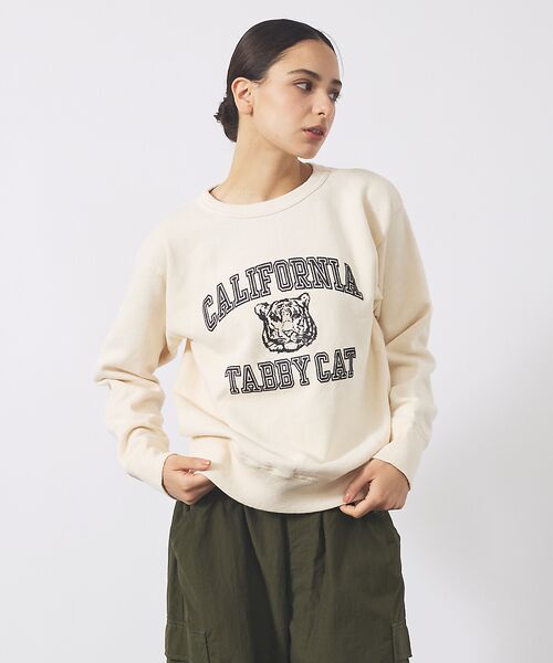 ABAHOUSE/AonEX yMIXTA/~NX^zTABBY CAT CREW NECK SWEAT /M zCgn̑1 L