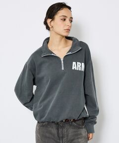ABAHOUSE / アバハウス スウェット | 【JOHNBULL/ジョンブル】ARMY スウェットハーフジップ /プルオーバー