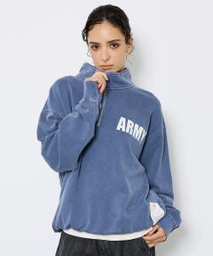 ABAHOUSE / アバハウス スウェット | 【JOHNBULL/ジョンブル】ARMY スウェットハーフジップ /プルオーバー