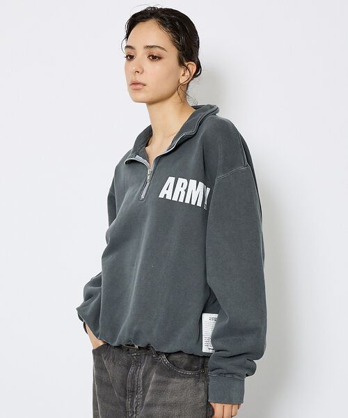 ABAHOUSE / アバハウス スウェット | 【JOHNBULL/ジョンブル】ARMY スウェットハーフジップ /プルオーバー | 詳細2