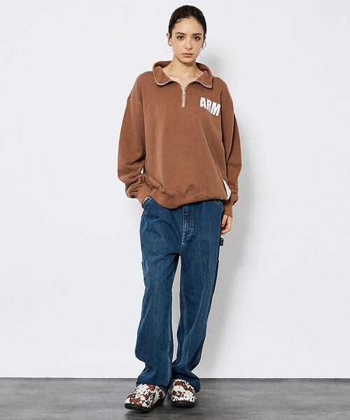 ABAHOUSE / アバハウス スウェット | 【JOHNBULL/ジョンブル】ARMY スウェットハーフジップ /プルオーバー | 詳細12