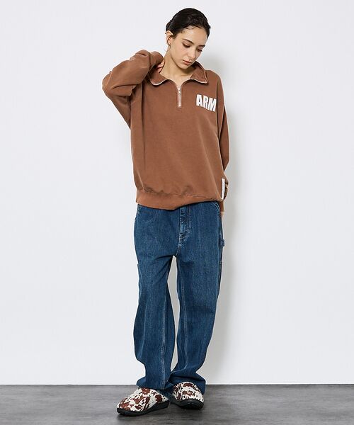 ABAHOUSE / アバハウス スウェット | 【JOHNBULL/ジョンブル】ARMY スウェットハーフジップ /プルオーバー | 詳細13