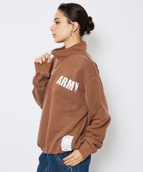 ABAHOUSE / アバハウス スウェット | 【JOHNBULL/ジョンブル】ARMY スウェットハーフジップ /プルオーバー | 詳細14