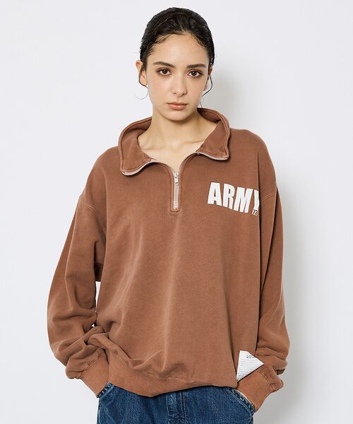 ABAHOUSE / アバハウス スウェット | 【JOHNBULL/ジョンブル】ARMY スウェットハーフジップ /プルオーバー | 詳細16