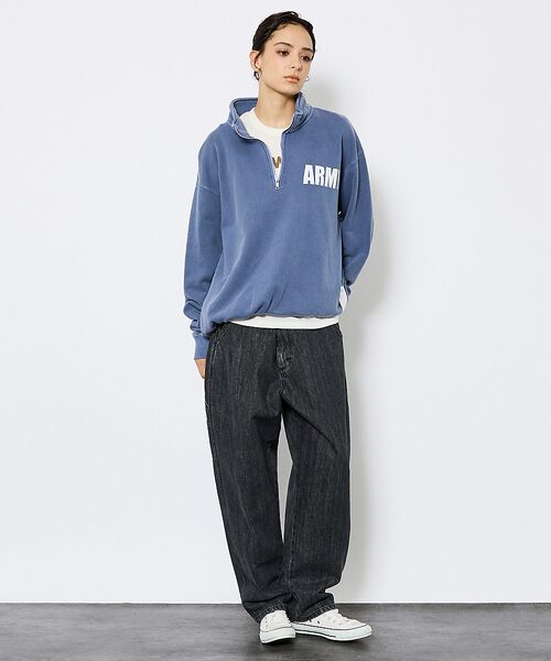 ABAHOUSE / アバハウス スウェット | 【JOHNBULL/ジョンブル】ARMY スウェットハーフジップ /プルオーバー | 詳細18