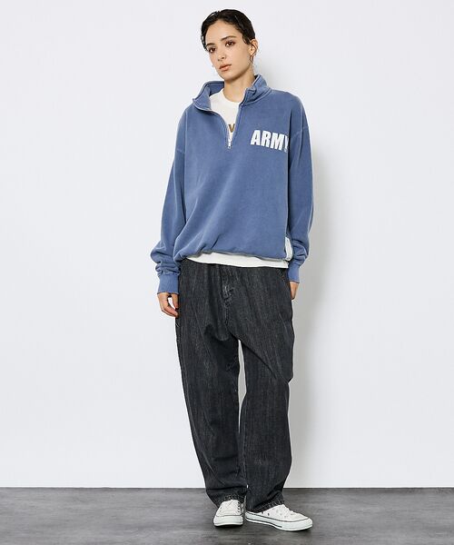 ABAHOUSE / アバハウス スウェット | 【JOHNBULL/ジョンブル】ARMY スウェットハーフジップ /プルオーバー | 詳細19