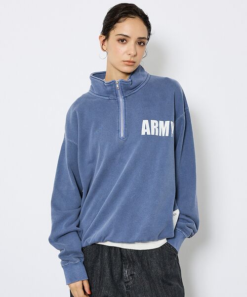 ABAHOUSE / アバハウス スウェット | 【JOHNBULL/ジョンブル】ARMY スウェットハーフジップ /プルオーバー | 詳細20