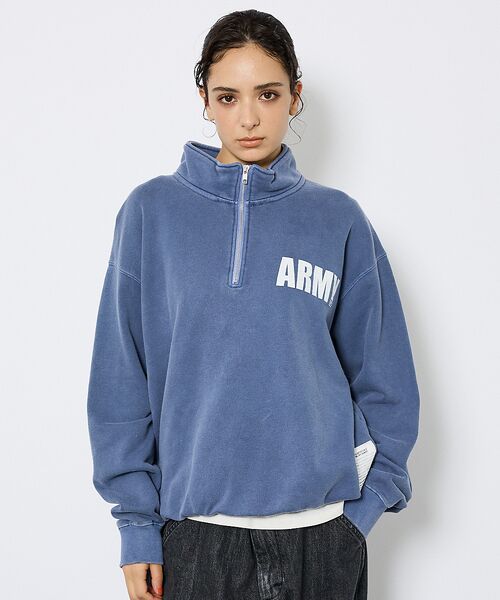 ABAHOUSE / アバハウス スウェット | 【JOHNBULL/ジョンブル】ARMY スウェットハーフジップ /プルオーバー | 詳細21