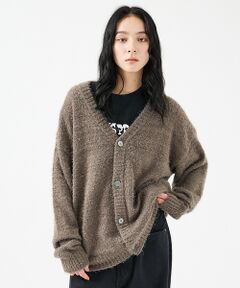 ABAHOUSE / アバハウス カーディガン・ボレロ | 【Revo.レボ】 モヘアライク ニット カーディガン/ルーズフィット /ユニセ