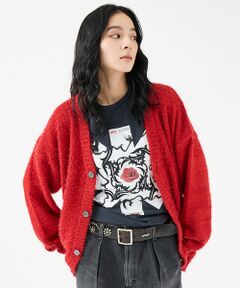 ABAHOUSE / アバハウス カーディガン・ボレロ | 【Revo.レボ】 モヘアライク ニット カーディガン/ルーズフィット /ユニセ