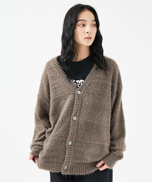 ABAHOUSE / アバハウス カーディガン・ボレロ | 【Revo.レボ】 モヘアライク ニット カーディガン/ルーズフィット /ユニセ | 詳細5