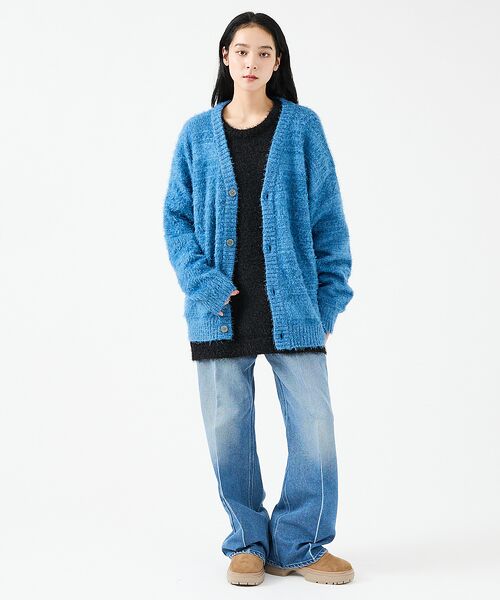 ABAHOUSE / アバハウス カーディガン・ボレロ | 【Revo.レボ】 モヘアライク ニット カーディガン/ルーズフィット /ユニセ | 詳細7