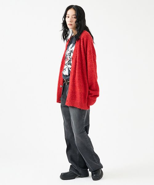 ABAHOUSE / アバハウス カーディガン・ボレロ | 【Revo.レボ】 モヘアライク ニット カーディガン/ルーズフィット /ユニセ | 詳細13