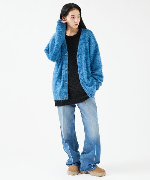 ABAHOUSE / アバハウス カーディガン・ボレロ | 【Revo.レボ】 モヘアライク ニット カーディガン/ルーズフィット /ユニセ | 詳細22