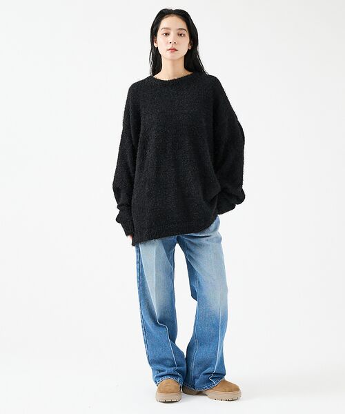 ABAHOUSE / アバハウス ニット・セーター | 【Revo.レボ】 モヘアライク オーバーニット/ルーズフィット /ユニセックス | 詳細1