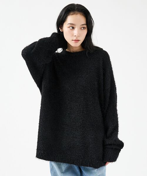 ABAHOUSE / アバハウス ニット・セーター | 【Revo.レボ】 モヘアライク オーバーニット/ルーズフィット /ユニセックス | 詳細8