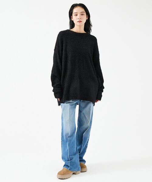 ABAHOUSE / アバハウス ニット・セーター | 【Revo.レボ】 モヘアライク オーバーニット/ルーズフィット /ユニセックス | 詳細9