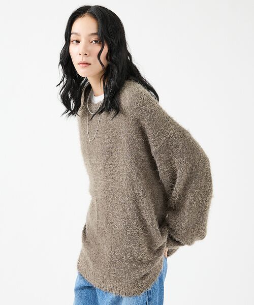 ABAHOUSE / アバハウス ニット・セーター | 【Revo.レボ】 モヘアライク オーバーニット/ルーズフィット /ユニセックス | 詳細15