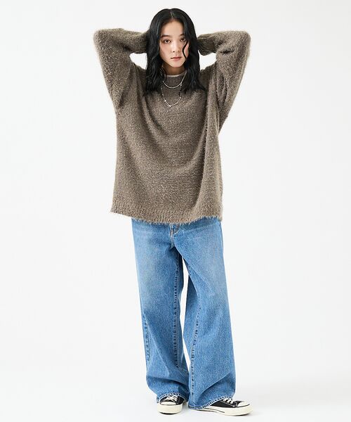 ABAHOUSE / アバハウス ニット・セーター | 【Revo.レボ】 モヘアライク オーバーニット/ルーズフィット /ユニセックス | 詳細16