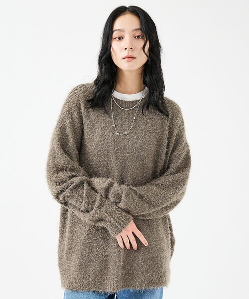 ABAHOUSE/アバハウス 【Revo.レボ】 モヘアライク オーバーニット/ルーズフィット /ユニセックス グレー M ABAHOUSE/アバハウス 【Revo.レボ】 モヘアライク オーバーニット/ルーズフィット /ユニセックス グレー M