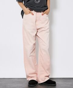 ABAHOUSE / アバハウス デニムパンツ | 【Johnbull／ジョンブル】ガーメントダイ フレアワイドパンツ／セットアップ
