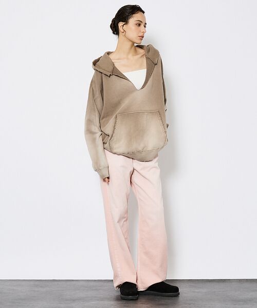 ABAHOUSE / アバハウス デニムパンツ | 【Johnbull／ジョンブル】ガーメントダイ フレアワイドパンツ／セットアップ | 詳細1