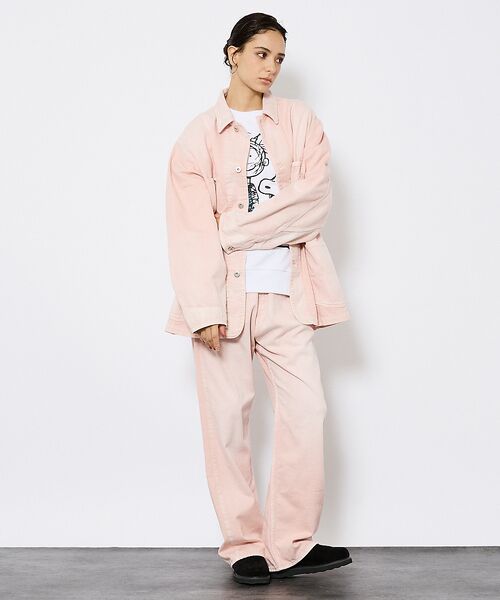 ABAHOUSE / アバハウス デニムパンツ | 【Johnbull／ジョンブル】ガーメントダイ フレアワイドパンツ／セットアップ | 詳細3