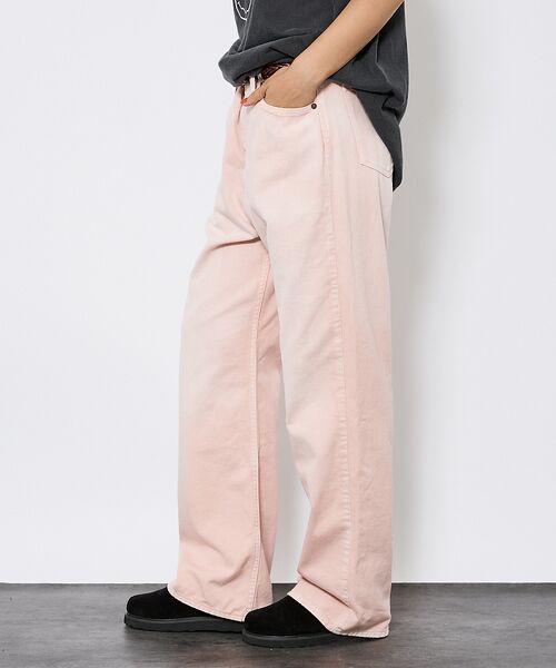 ABAHOUSE / アバハウス デニムパンツ | 【Johnbull／ジョンブル】ガーメントダイ フレアワイドパンツ／セットアップ | 詳細4