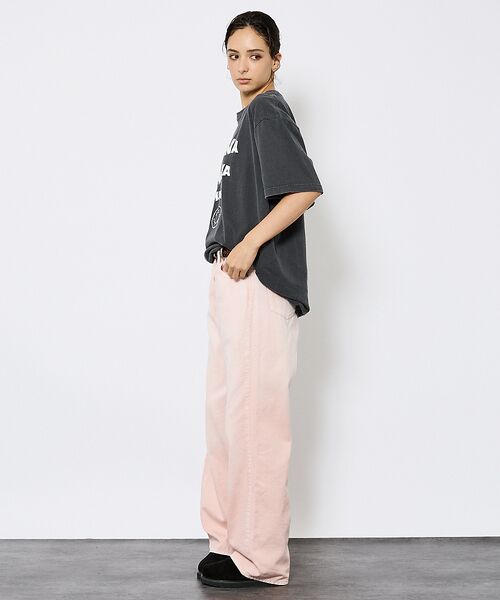 ABAHOUSE / アバハウス デニムパンツ | 【Johnbull／ジョンブル】ガーメントダイ フレアワイドパンツ／セットアップ | 詳細5