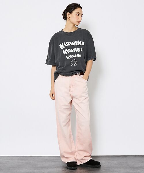 ABAHOUSE / アバハウス デニムパンツ | 【Johnbull／ジョンブル】ガーメントダイ フレアワイドパンツ／セットアップ | 詳細6