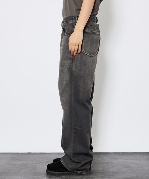 ABAHOUSE / アバハウス デニムパンツ | 【Johnbull／ジョンブル】ガーメントダイ フレアワイドパンツ／セットアップ | 詳細11