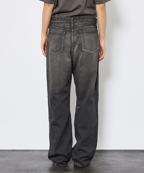 ABAHOUSE / アバハウス デニムパンツ | 【Johnbull／ジョンブル】ガーメントダイ フレアワイドパンツ／セットアップ | 詳細14