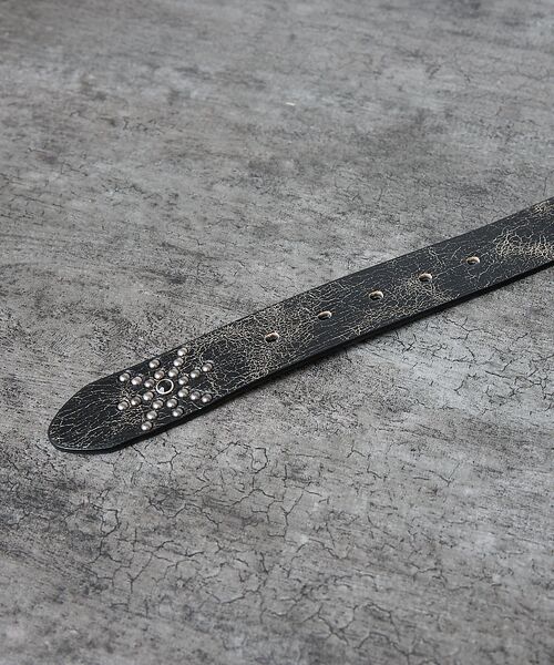 ABAHOUSE / アバハウス ベルト・サスペンダー | 【ウエスタン スタッズ レザー ベルト】35mm black Studded b | 詳細9