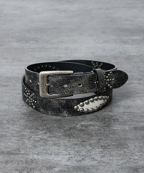 ABAHOUSE / アバハウス ベルト・サスペンダー | 【ウエスタン スタッズ レザー ベルト】35mm black Studded b | 詳細16