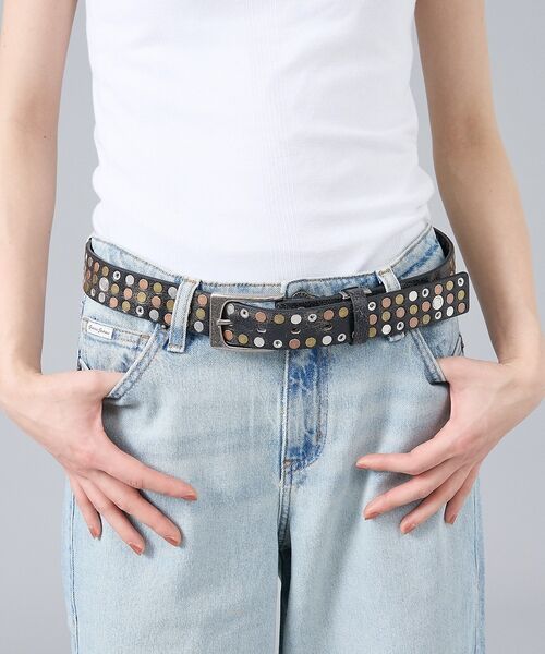 ABAHOUSE / アバハウス ベルト・サスペンダー | 【ウエスタン スタッズ レザー ベルト】35mm black Studded b | 詳細19