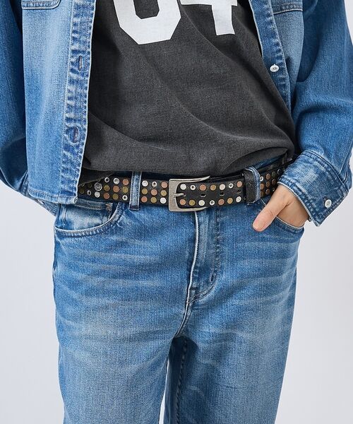 ABAHOUSE / アバハウス ベルト・サスペンダー | 【ウエスタン スタッズ レザー ベルト】35mm black Studded b | 詳細28