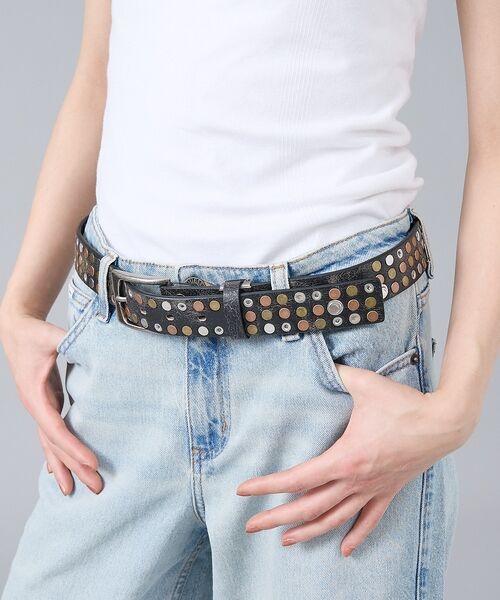 ABAHOUSE / アバハウス ベルト・サスペンダー | 【ウエスタン スタッズ レザー ベルト】35mm black Studded b | 詳細21