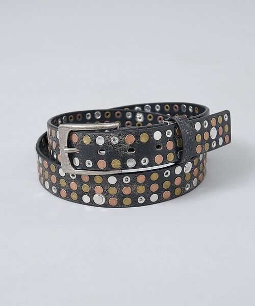 ABAHOUSE / アバハウス ベルト・サスペンダー | 【ウエスタン スタッズ レザー ベルト】35mm black Studded b（ブラック系その他3）