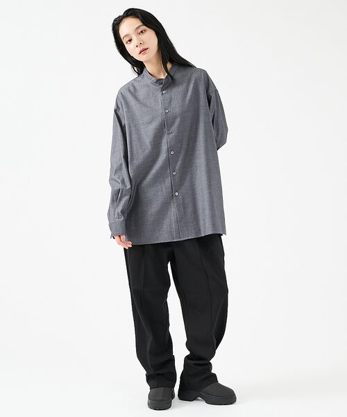 ABAHOUSE / アバハウス シャツ・ブラウス | 【FORTUNA / フォルトゥナ】WOOLLY TECツイルシャツ/ウーリーテ | 詳細1