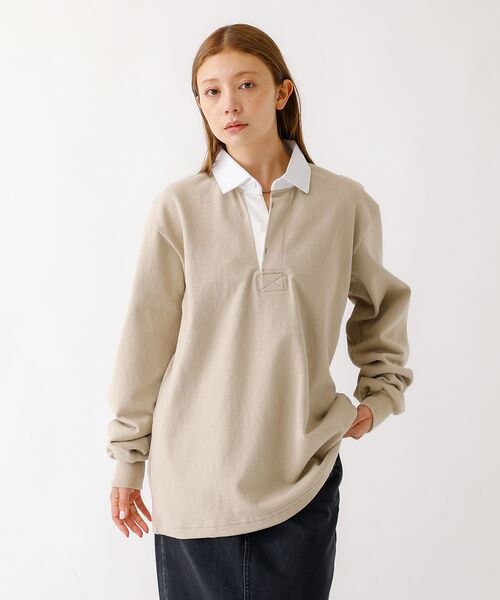 ABAHOUSE / アバハウス ポロシャツ | 【BARBARRIAN / バーバリアン】12oz HEAVY WEIGHT/ポ(ベージュ)
