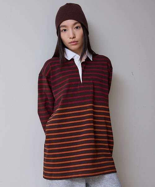 ABAHOUSE / アバハウス ポロシャツ | 【BARBARRIAN / バーバリアン】12ozHEAVY WEIGHT/ポロ(ブラウン)