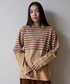 ABAHOUSE / アバハウス Tシャツ | BARBARIAN 12ozHEAVY WEIGHT CREW LONG/ボーダ