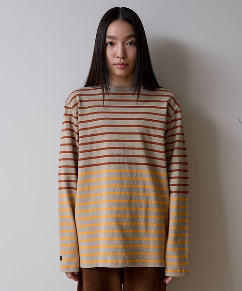 ABAHOUSE / アバハウス Tシャツ | BARBARIAN 12ozHEAVY WEIGHT CREW LONG/ボーダ | 詳細3