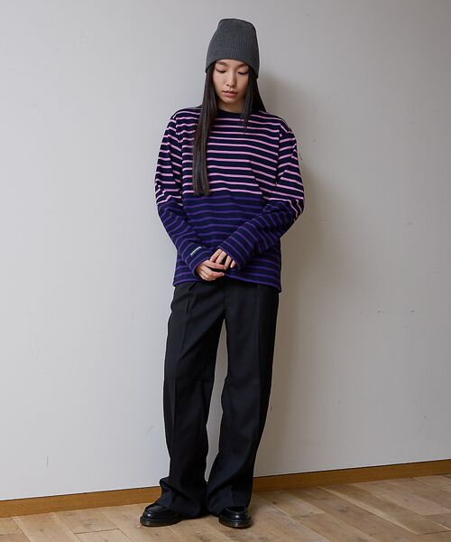 ABAHOUSE / アバハウス Tシャツ | BARBARIAN 12ozHEAVY WEIGHT CREW LONG/ボーダ | 詳細13