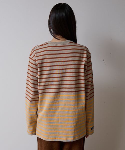 ABAHOUSE / アバハウス Tシャツ | BARBARIAN 12ozHEAVY WEIGHT CREW LONG/ボーダ | 詳細5