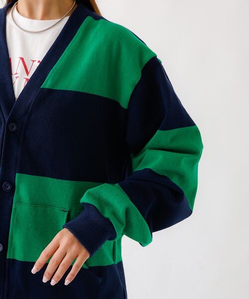 ABAHOUSE / アバハウス カーディガン・ボレロ | BARBARIAN 12ozHEAVY WEIGHTカーディガン/ボーダー/ユニ | 詳細8