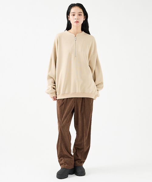 ABAHOUSE / アバハウス Tシャツ | 【FORTUNA/フォルトゥナ】WフェイスHALF ZIPプルオーバー/オーバー | 詳細1